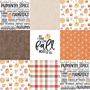 I love fall most of all - Wholecloth Cheater Quilt