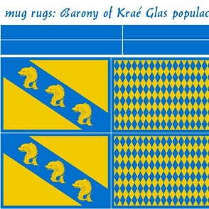 mug rugs: Barony of  Krae Glas (SCA)