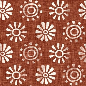 Sunshine - Sun - boho decor -  rust / burnt orange - LAD22