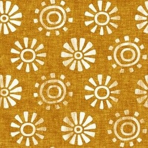 (small scale) Sunshine - Sun - boho decor -  gold / mustard  - LAD22