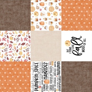 I love fall most of all - Wholecloth Cheater Quilt - Rotated