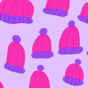 Winter  Hats Pink Purple large
