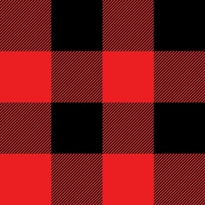 Buffalo Check 2" squares - 2029 medium // Red and Black