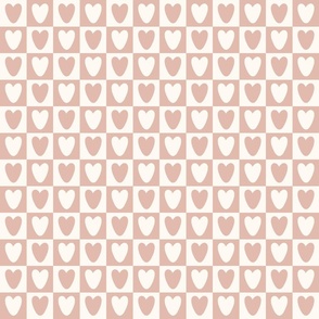 Heart Checkers Checkerboard in Pink