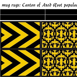 mug rugs: Canton of Axed Root (SCA)