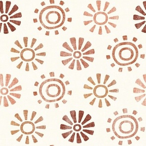 Sunshine - Sun - boho decor - multi terracotta /rust / burnt orange - LAD22