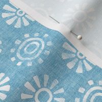 (small scale) Sunshine - Sun - boho decor -  sky blue - LAD22