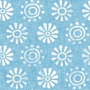 (small scale) Sunshine - Sun - boho decor -  sky blue - LAD22