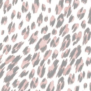 Soft Leopard Animal Print Gray and Pink