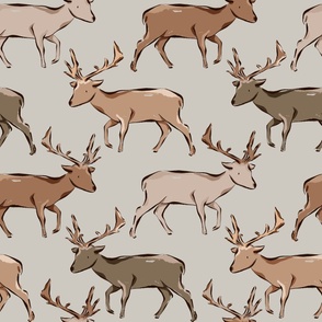 Deer (Grey)(Oversized/Jumbo)(24")