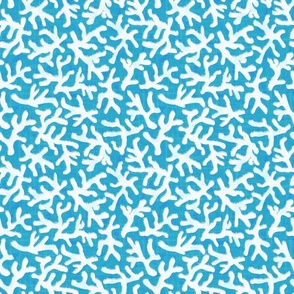 Coral Reef  Light Blue Turquoise Background