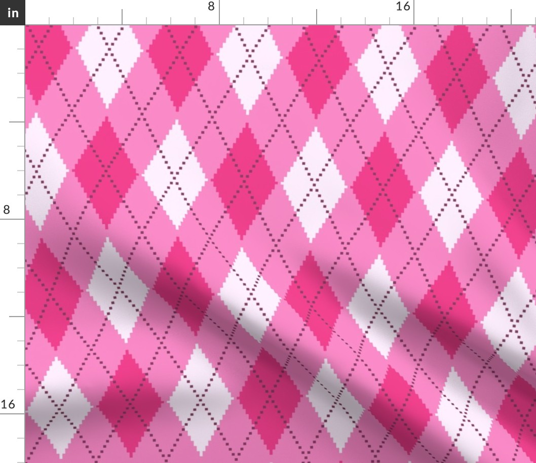 Barbie Pink argyle check