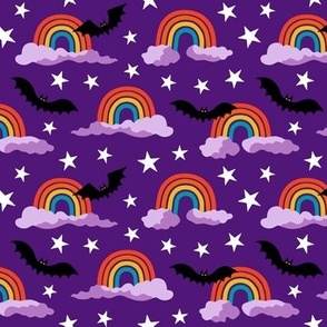 Sweet Halloween Rainbows coordinate purple