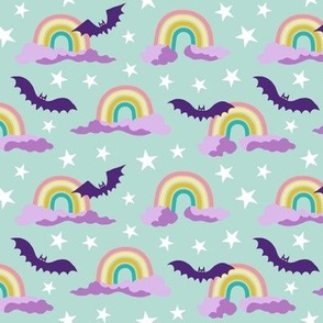 Sweet Halloween Rainbows coordinate pastel