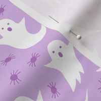 Halloween ghosts on pastel purple lavender