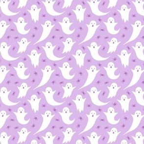 Halloween ghosts on pastel purple lavender (small)