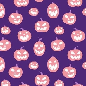 Halloween Jack O lanterns pastel purple