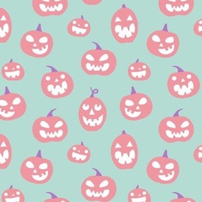 Halloween Jack O lanterns pastel 