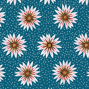 F22 154 1 1 AM - Gazania flower - teal