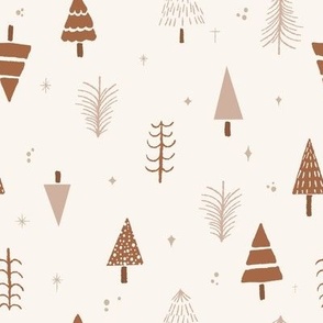 small scale-doodled christmas trees-boho