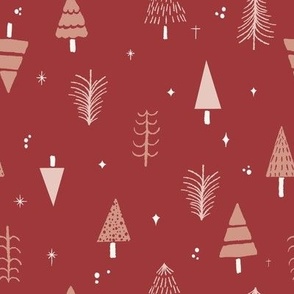 small scale-doodled christmas trees-lava