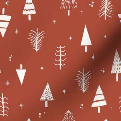 small scale-doodled christmas trees-rooibos tea