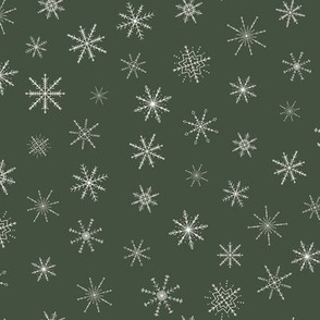 small scale-snowflake-douglas fir green