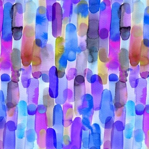 Abstract Watercolor Stripes Blue_Medium scale