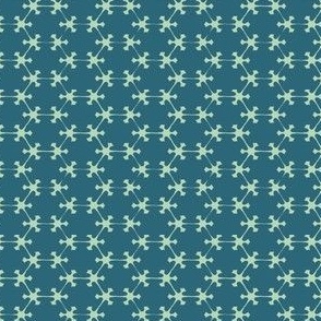 Flakey Hexagons - Teal