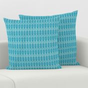 Crystalline - Mid Century Geometric Aqua Blue Small Scale