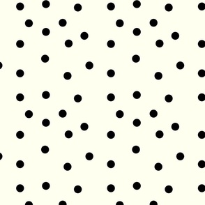 White with Black Scattered Dots