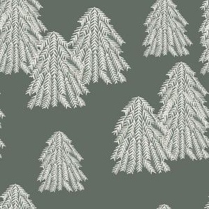 FROSTY FOREST green and white