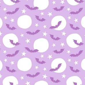 Sweet Halloween Moons pastel purple lavender