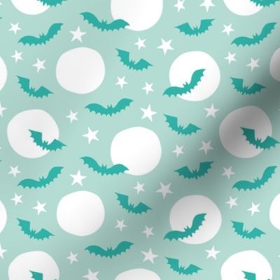 Sweet Halloween Moons pastel mint