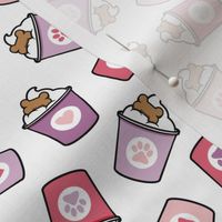 Pup Valentine's Day treat coffee cups  -   Dog Coffee Treats - multi purple and pink - LAD22