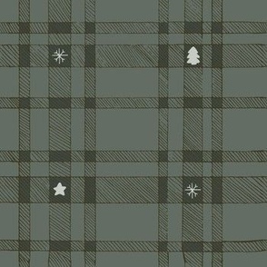 MERRY PLAID deep green 