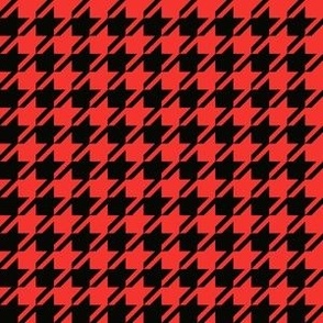 Houndstooth Christmas Red Black Small
