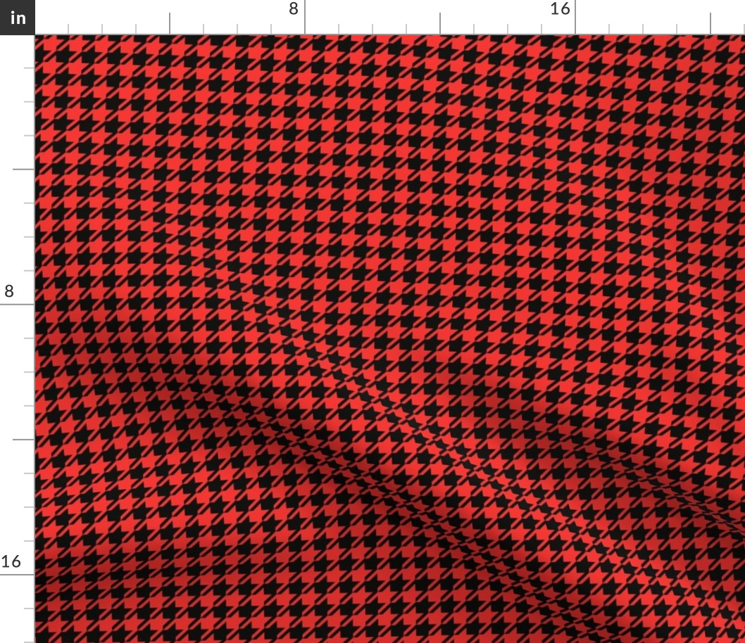 Houndstooth Christmas Red Black / Small