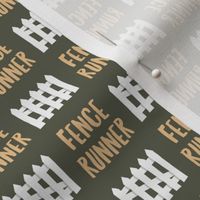 Fence Runner - olive - dog fabric - LAD22