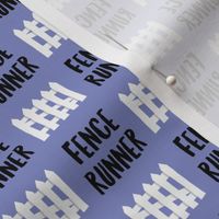 Fence Runner - peri - dog fabric - LAD22