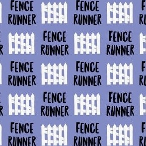 Fence Runner - peri - dog fabric - LAD22