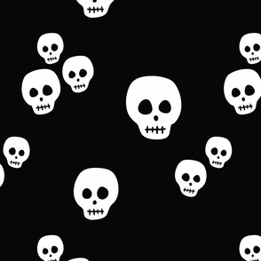 large skulls in black - spooky season