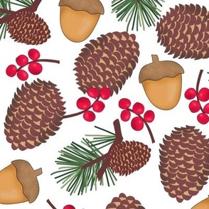 Pine Cones, Acorns and Berries Extra Large 24"