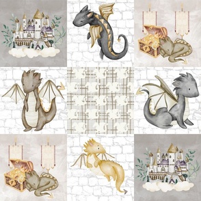 Gray Tone Dragons Layout for Spoonflower2