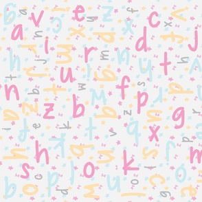 Pastel Baby Alphabet (coordinates with Castle quilt)