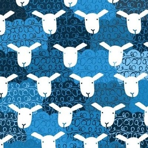 Baa baa aqua green sheep - lg - by Nashifruitdesigns