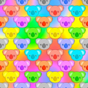 Rainbow Koala Fabric, Wallpaper and Home Decor