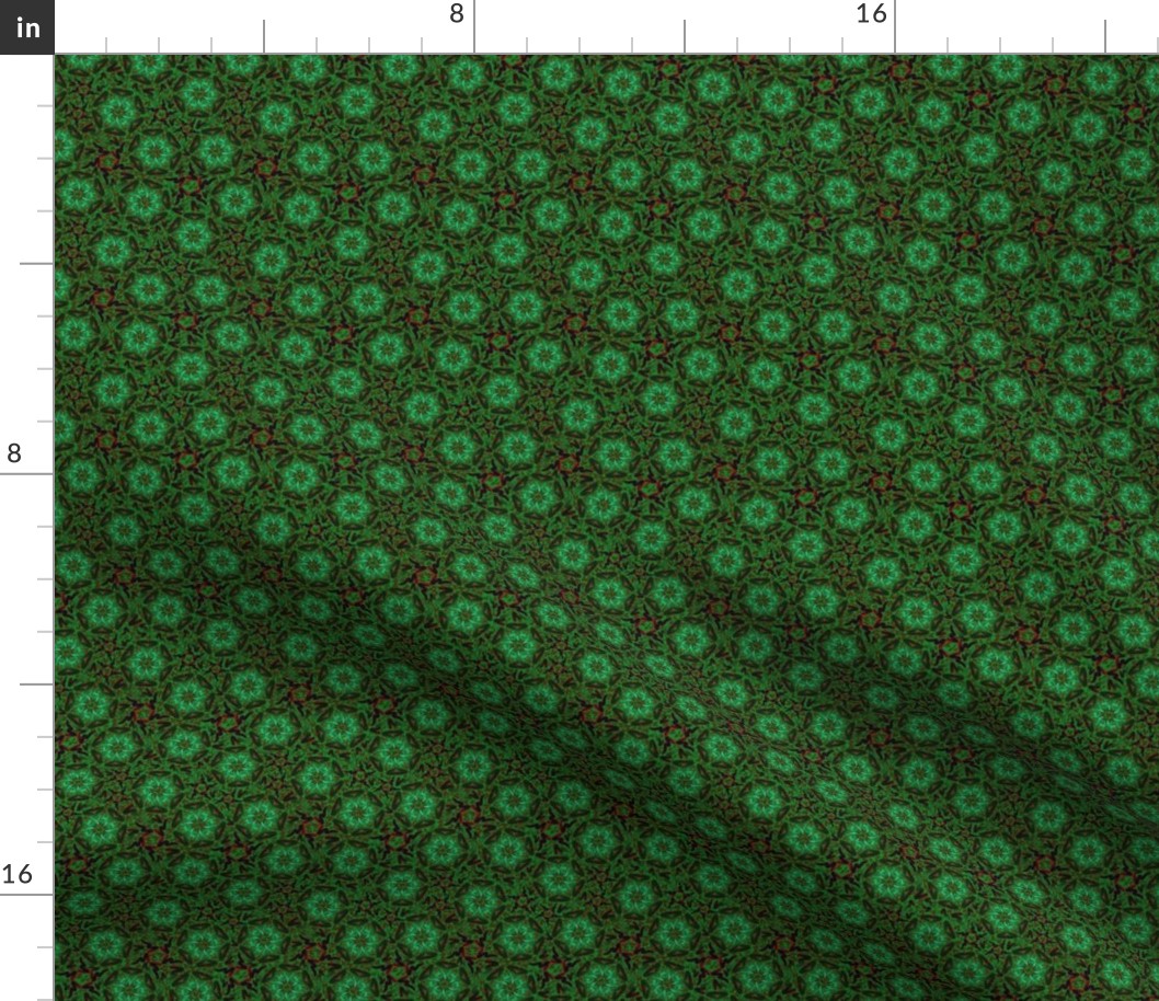 Seamless Hex Markings in Gradation - Emerald Green