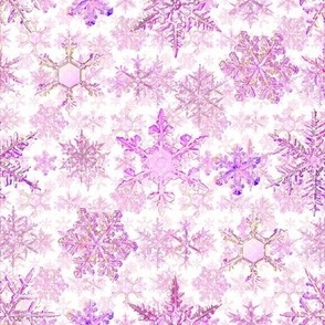 Fancy Pink Snowflakes 3D 
