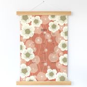 2023 Calendar - Nasturtium in Red - Wall Hanging and Tea Towel